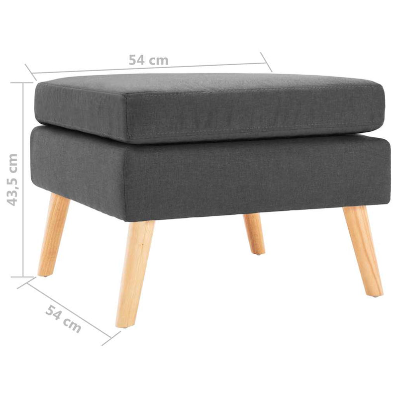 Taburet, gri închis, material textil