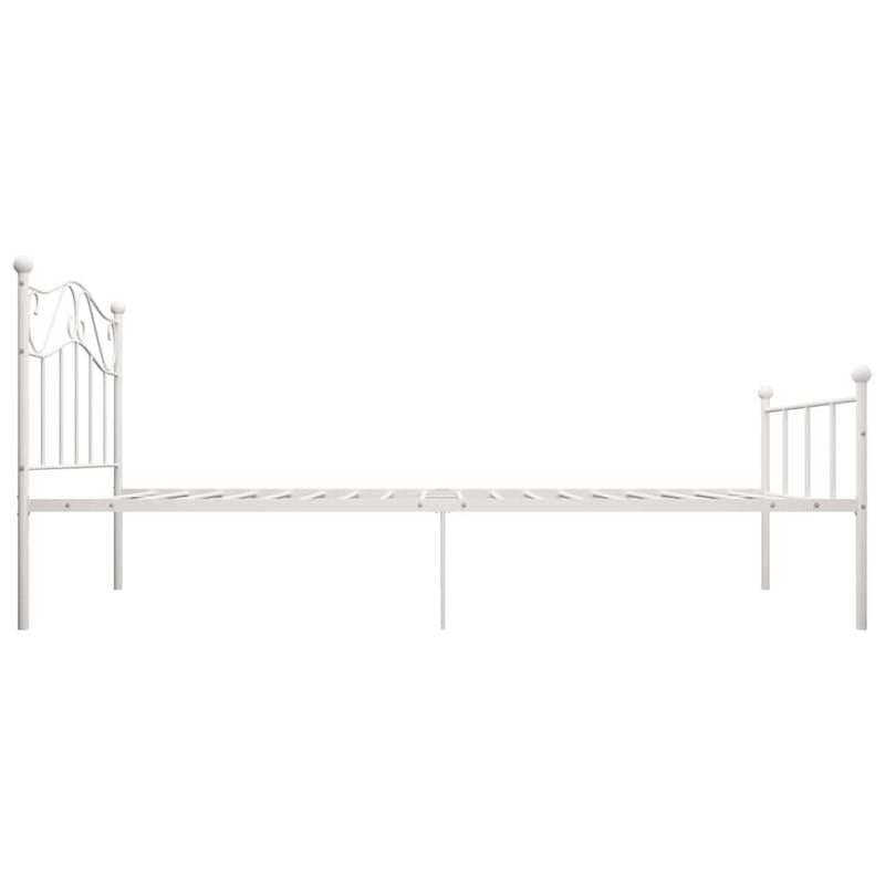 Cadru de pat, alb, 90 x 200 cm, metal
