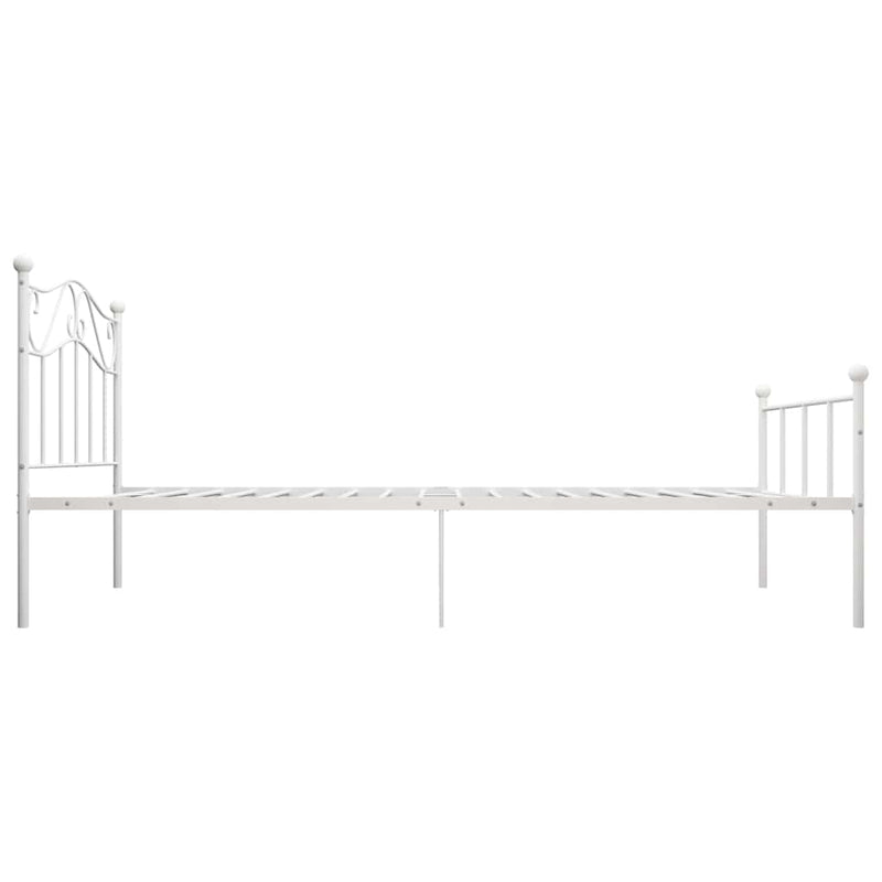 Cadru de pat, alb, 100 x 200 cm, metal