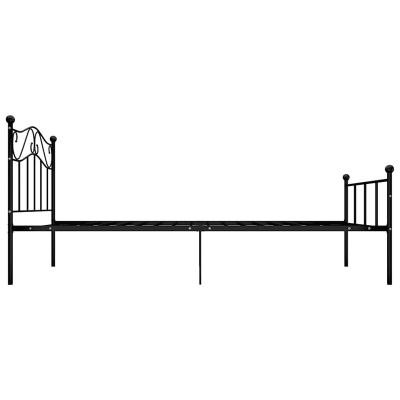 Cadru de pat, negru, 100 x 200 cm, metal