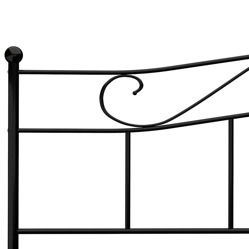 Cadru de pat, negru, 200 x 200 cm, metal