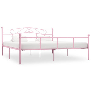 Cadru de pat, roz, 180 x 200 cm, metal