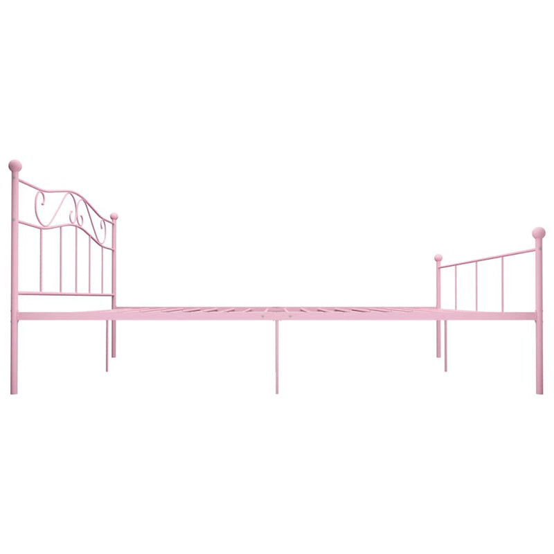 Cadru de pat, roz, 180 x 200 cm, metal