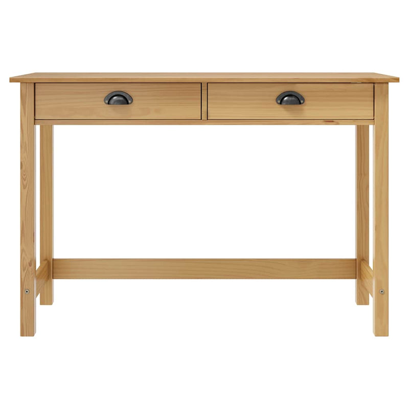Masă consolă Hill cu 2 sertare, 110x45x74 cm, lemn masiv pin