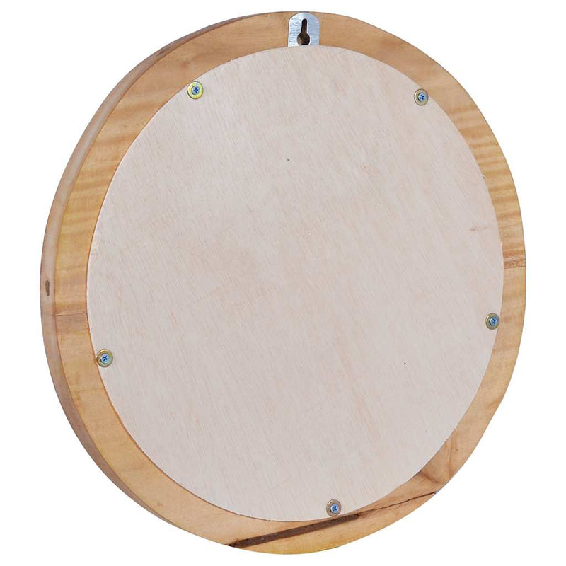 Oglindă de perete, 40 cm, tec, rotund