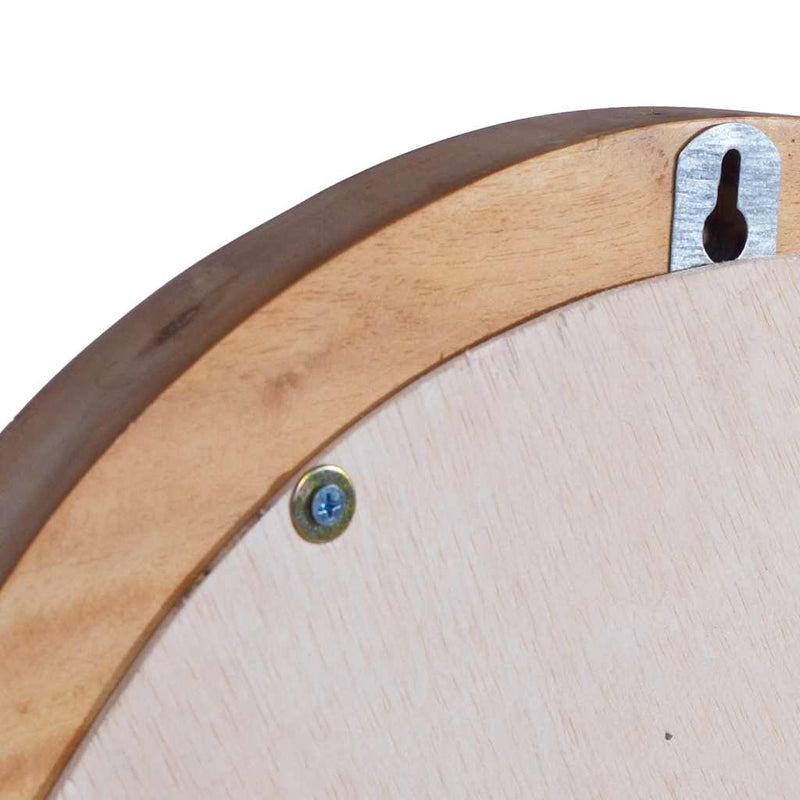 Oglindă de perete, 40 cm, tec, rotund