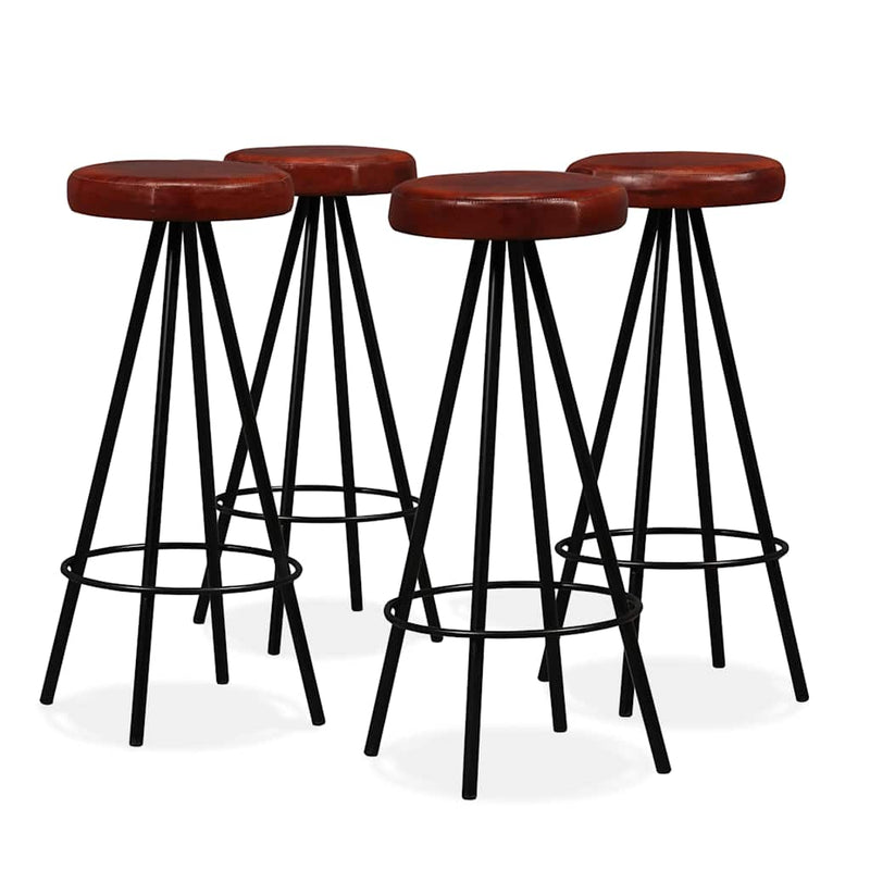 Set de bar 9 piese lemn masiv reciclat și piele naturală