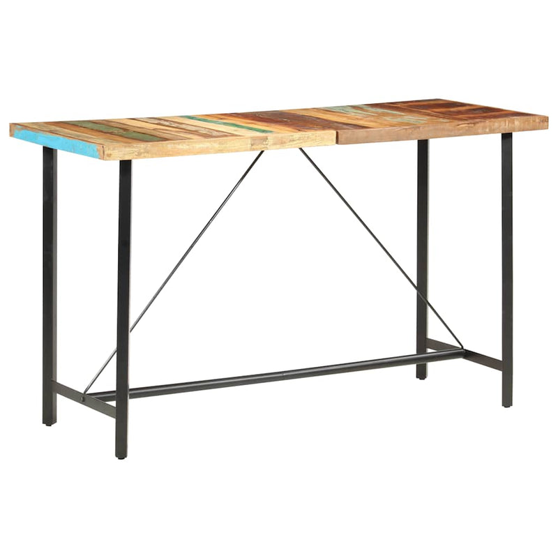 Set mobilier de bar, 9 piese, lemn masiv reciclat