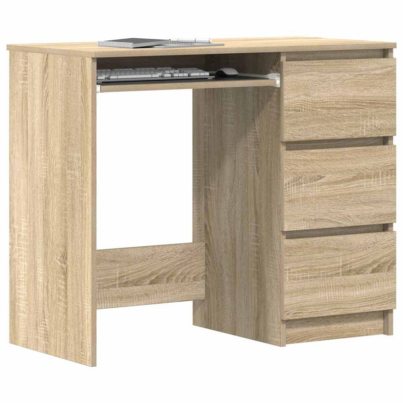 Birou, stejar sonoma, 90x45x76 cm, lemn prelucrat