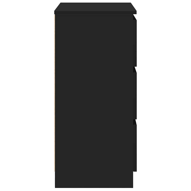 Dulap, negru, 60 x 35 x 76 cm, lemn prelucrat
