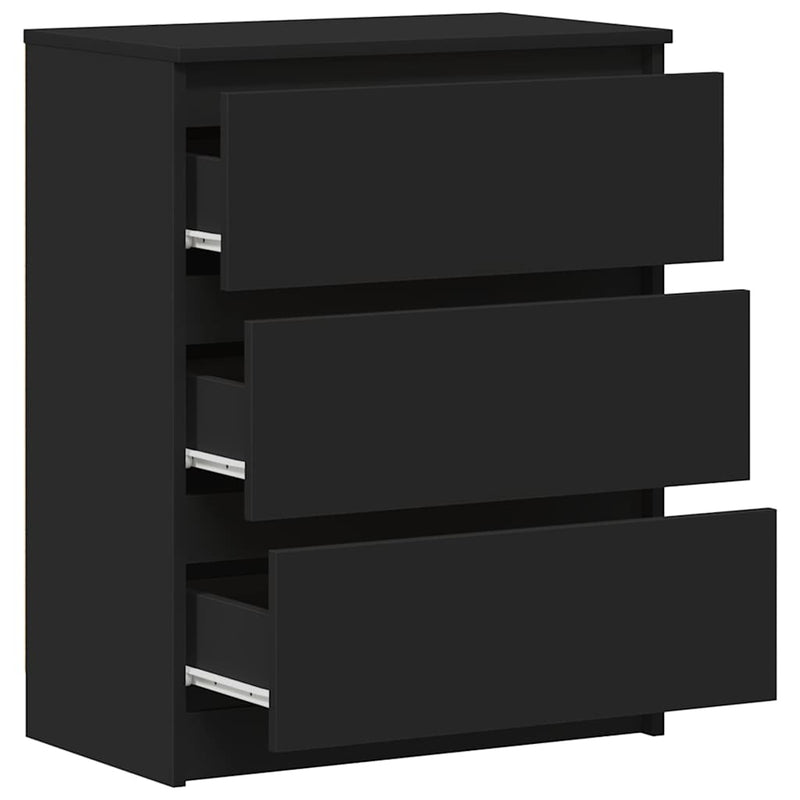 Dulap, negru, 60 x 35 x 76 cm, lemn prelucrat