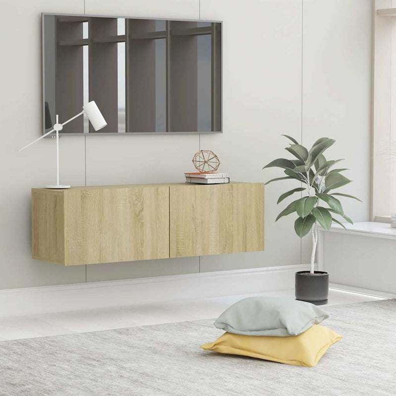Comodă TV, stejar Sonoma, 100 x 30 x 30 cm, lemn prelucrat