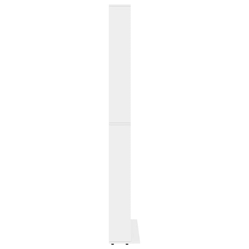Dulap pentru CD-uri, alb, 102x23x177,5 cm, lemn compozit