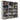Dulap pentru CD-uri, gri beton, 100x23x89,5 cm, lemn prelucrat