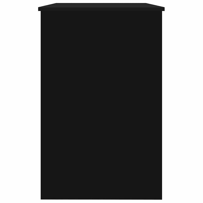 Birou, negru, 100x50x76 cm, lemn prelucrat