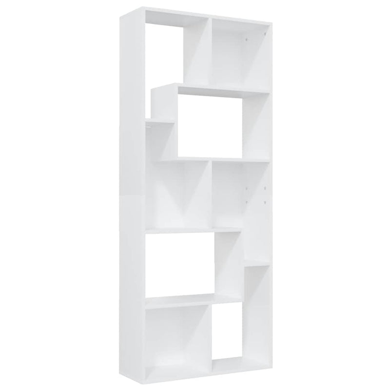 Bibliotecă, alb, 67x24x161 cm, lemn prelucrat