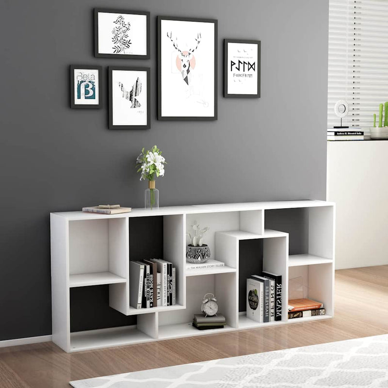 Bibliotecă, alb, 67x24x161 cm, lemn prelucrat