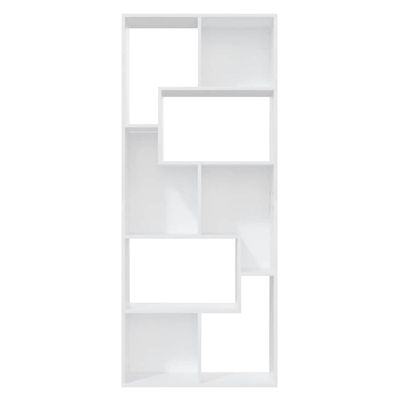 Bibliotecă, alb, 67x24x161 cm, lemn prelucrat