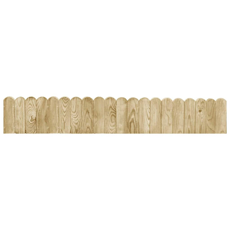 Role de bordură, 3 buc., 120 cm, lemn de pin tratat