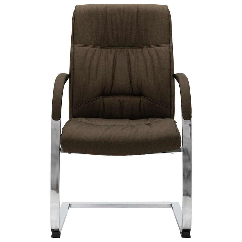 Scaun de birou consolă, maro, material textil