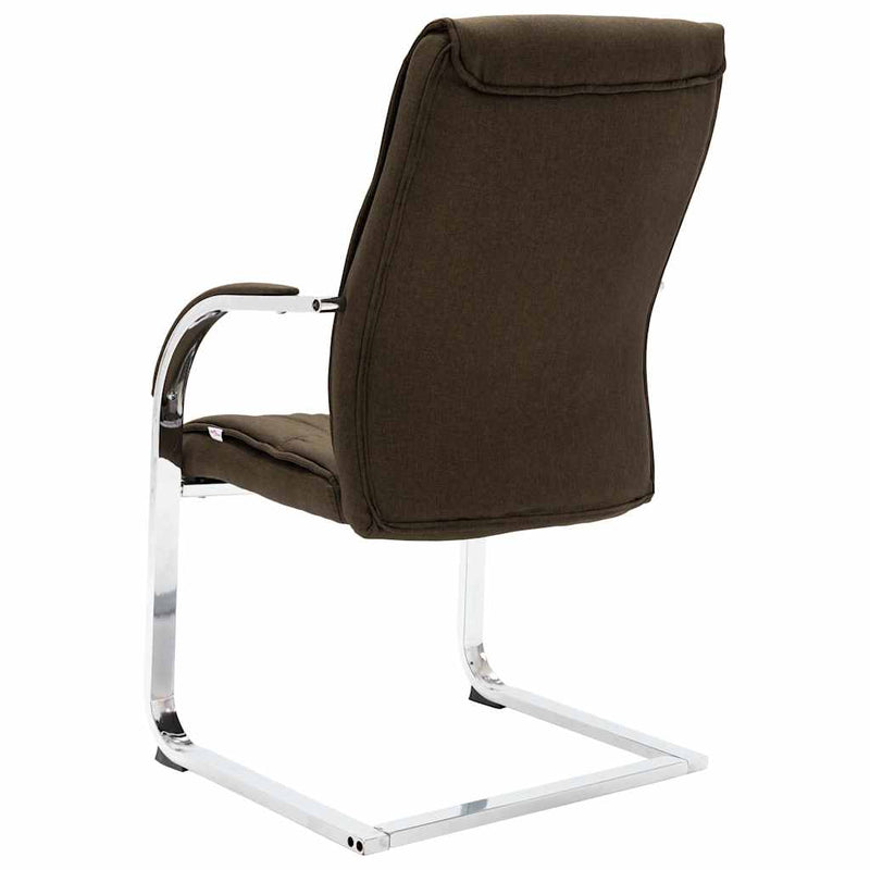 Scaun de birou consolă, maro, material textil