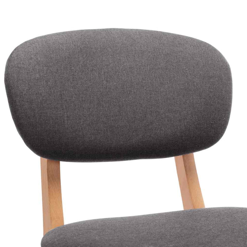 Scaune de bar, 2 buc., gri închis, material textil