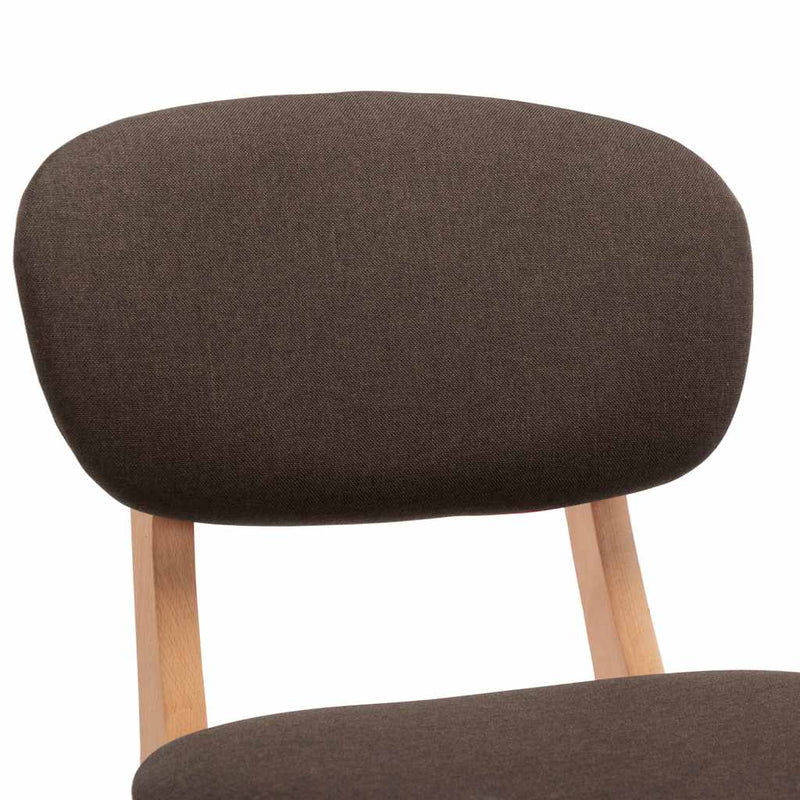 Scaune de bar, 2 buc., maro, material textil