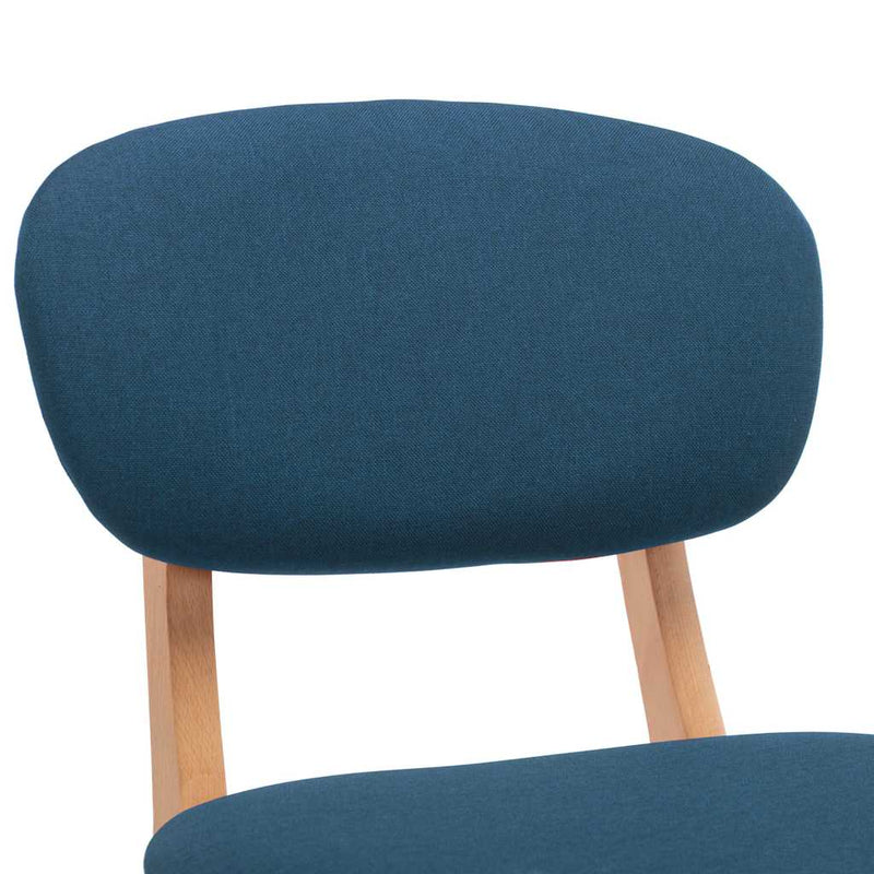 Scaune de bar, 2 buc., albastru, material textil