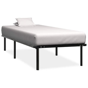 Cadru de pat, negru, 100 x 200 cm, metal