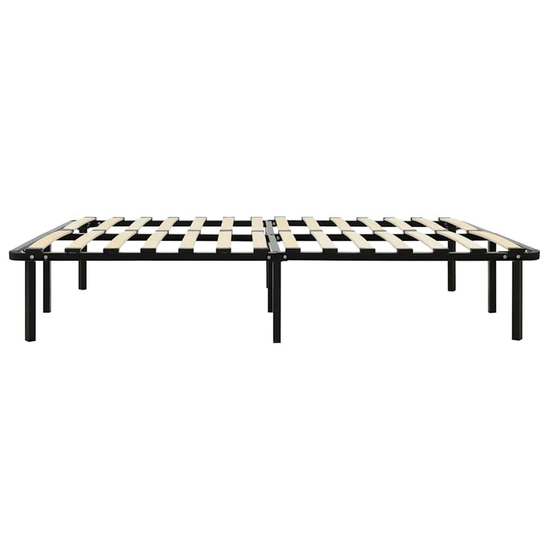 Cadru de pat, negru, 160 x 200 cm, metal