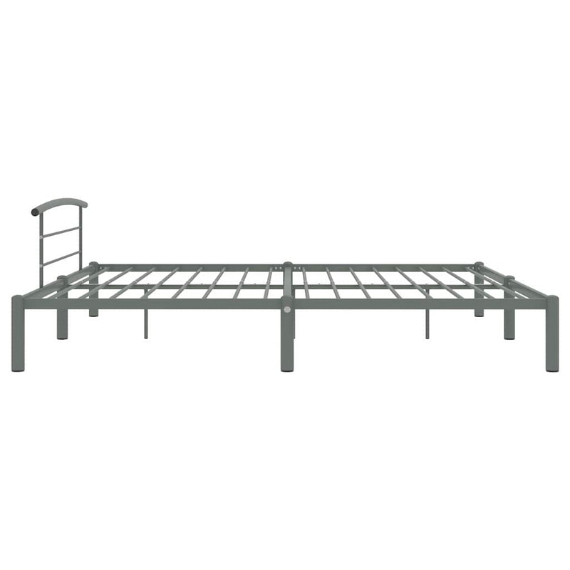 Cadru de pat, gri, 200 x 200 cm, metal