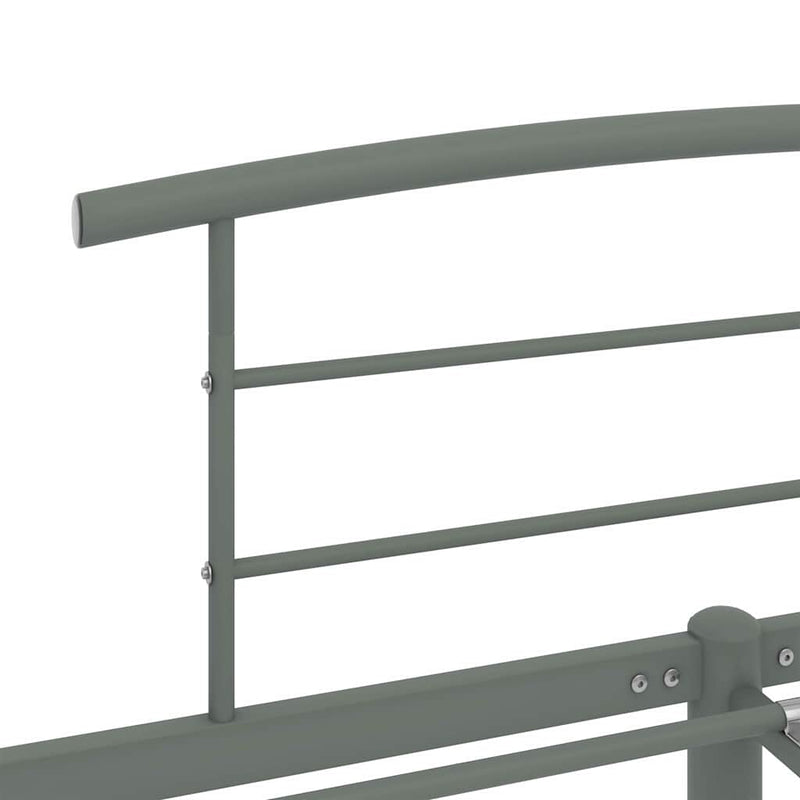 Cadru de pat, gri, 200 x 200 cm, metal