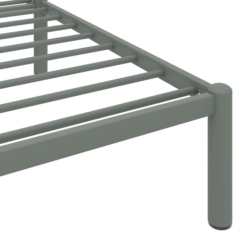 Cadru de pat, gri, 200 x 200 cm, metal