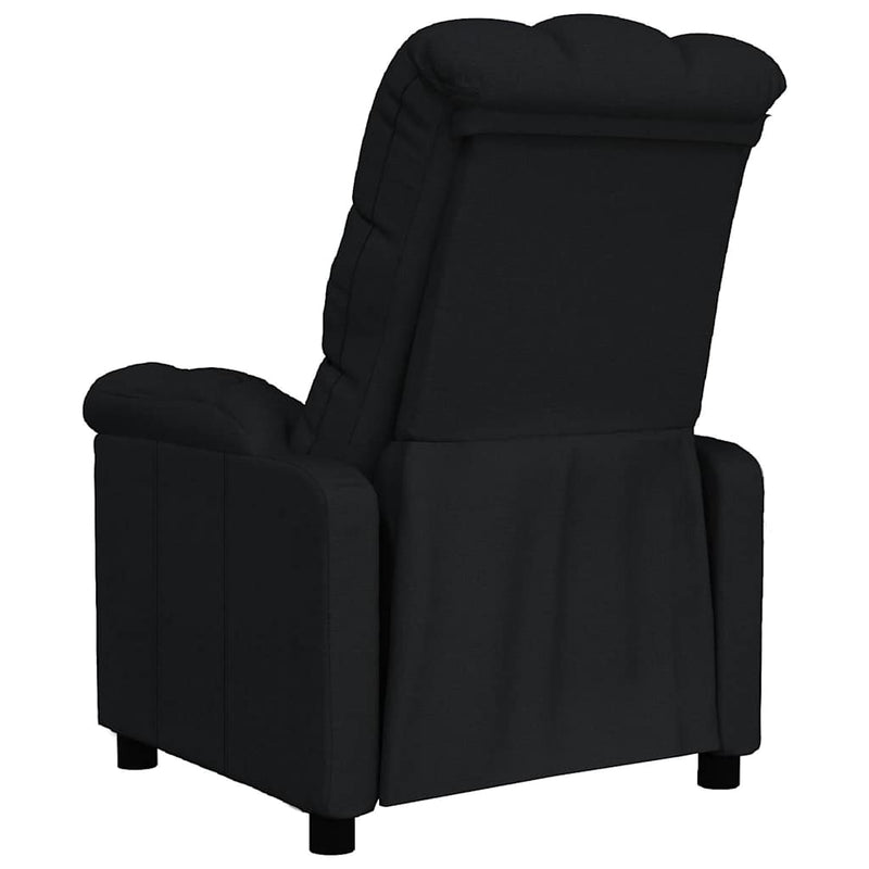 Fotoliu rabatabil, negru, material textil