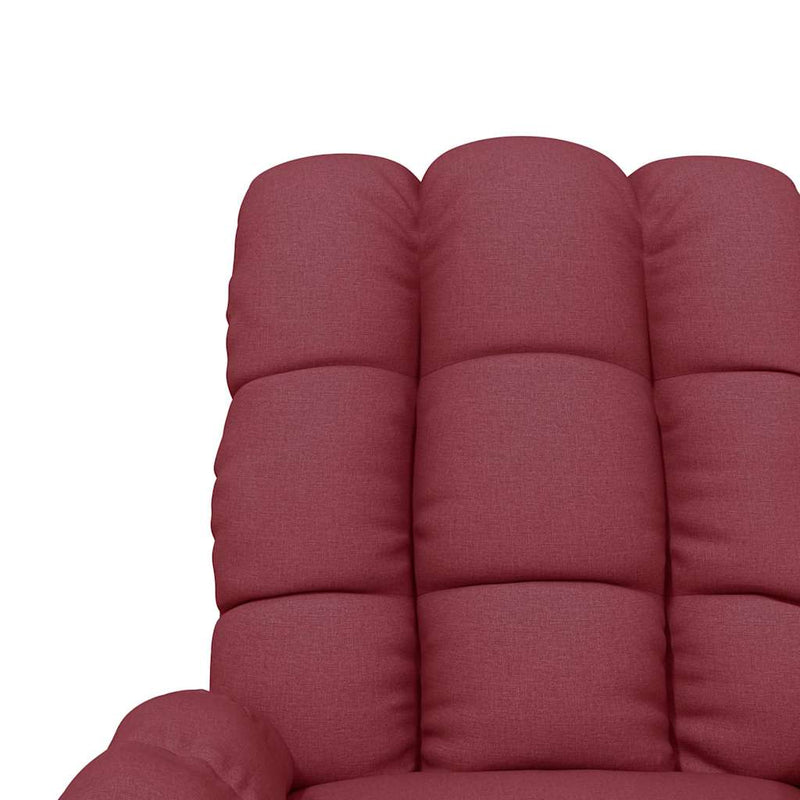 Fotoliu rabatabil, roșu vin, material textil