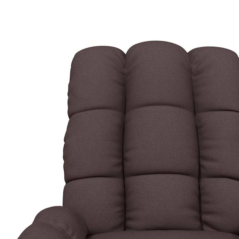 Fotoliu rabatabil, maro închis, material textil