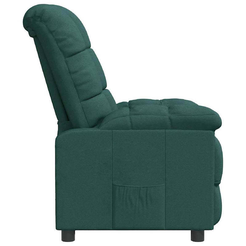 Fotoliu rabatabil, verde închis, material textil