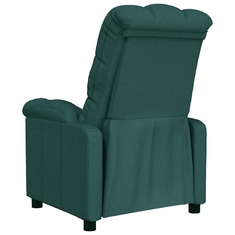Fotoliu rabatabil, verde închis, material textil