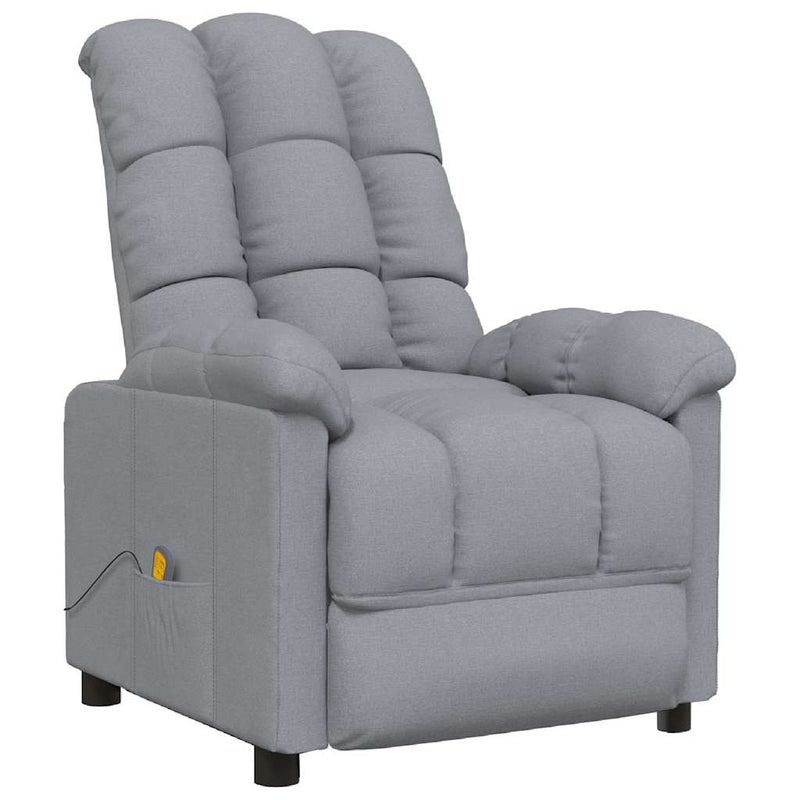 Fotoliu de masaj, gri deschis, material textil