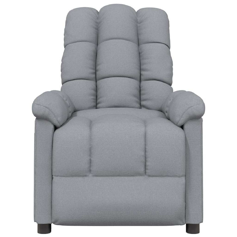 Fotoliu de masaj, gri deschis, material textil