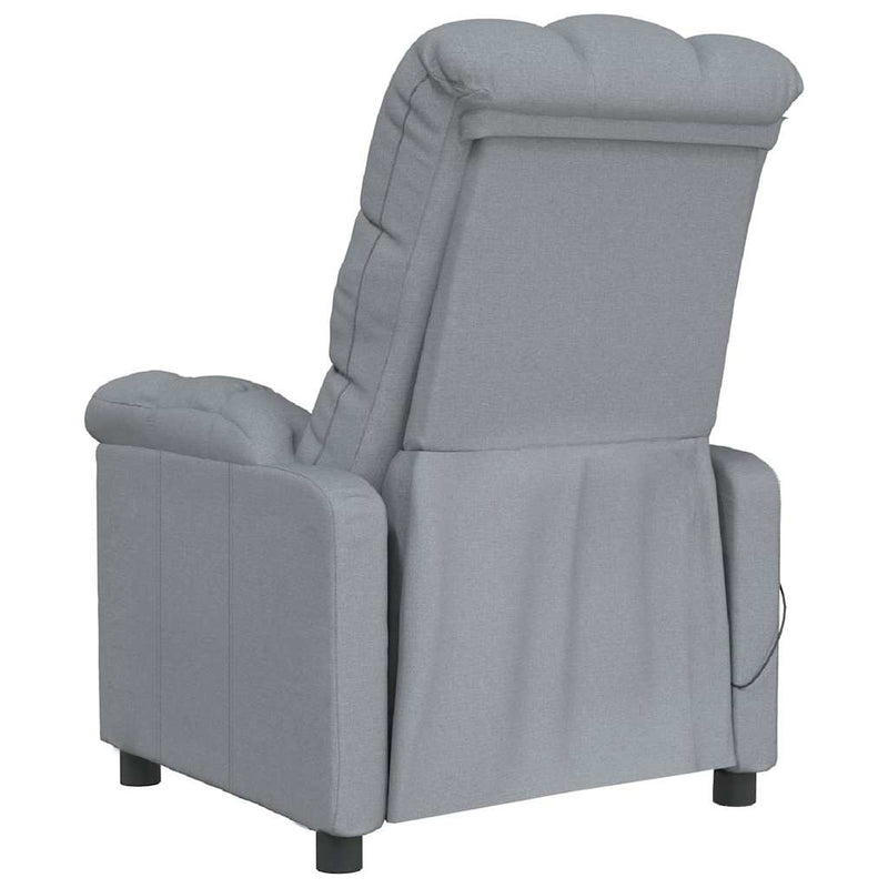 Fotoliu de masaj, gri deschis, material textil