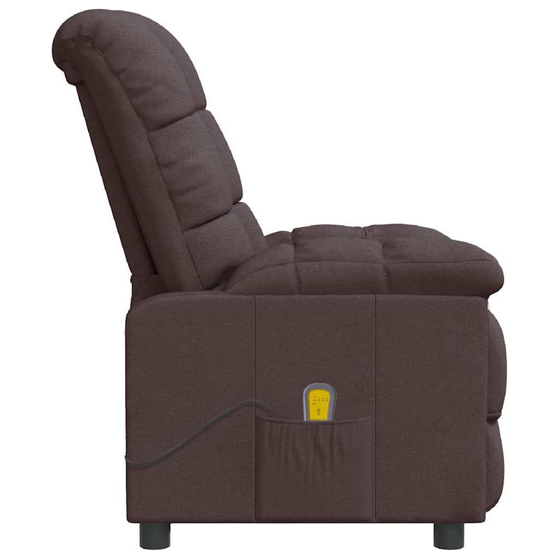 Fotoliu de masaj, maro închis, material textil