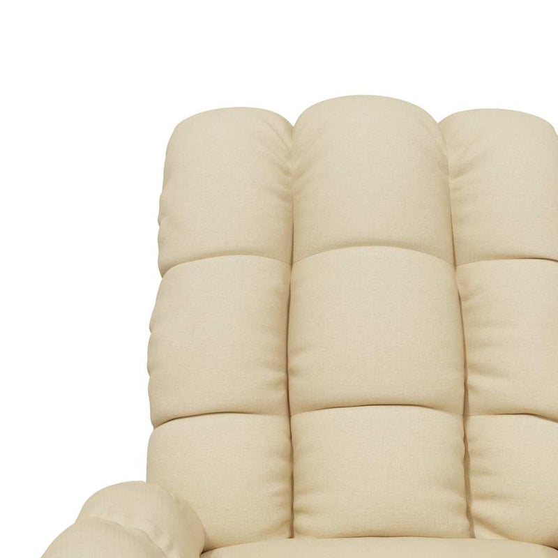 Fotoliu de masaj, crem, material textil