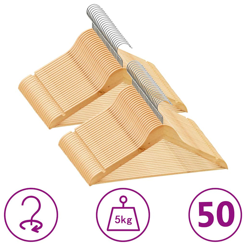 Set de umerașe anti-alunecare, 50 buc. lemn esență tare