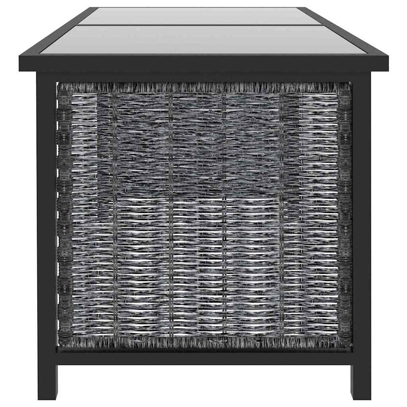 Set mobilier de grădină cu perne, 8 piese, antracit, poliratan