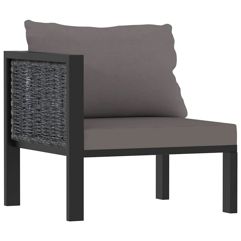 Set mobilier de grădină cu perne, 5 piese, antracit, poliratan