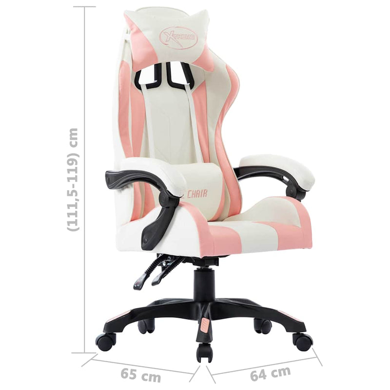 Scaun de racing, roz, piele ecologică