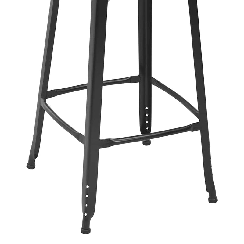 Scaune de bar, 4 buc., negru, plastic