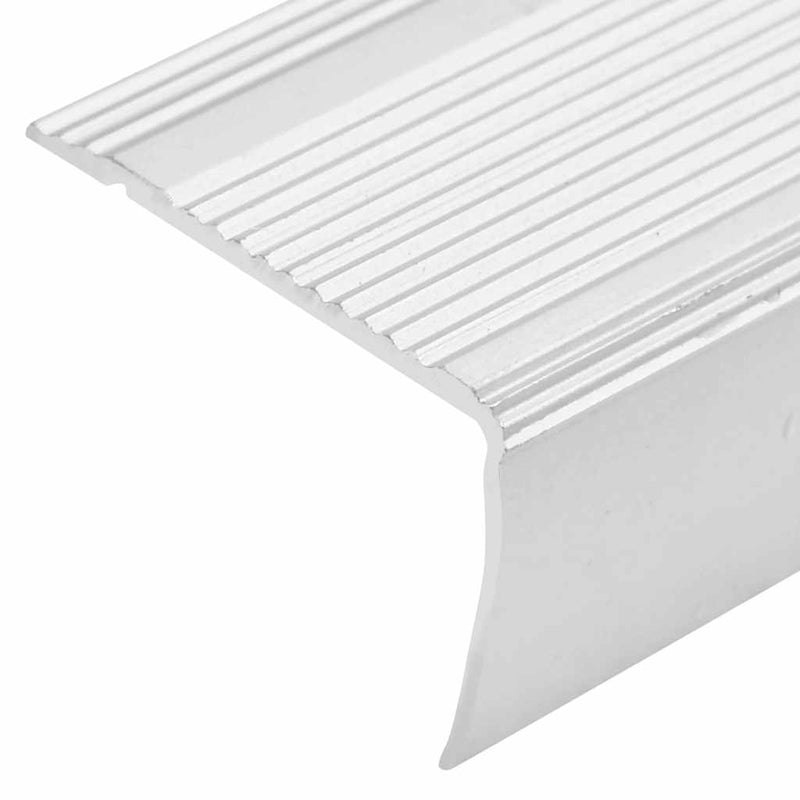 Profile trepte în formă de L, 15 buc, argintiu, 90 cm, aluminiu