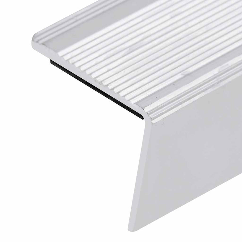 Profile trepte în formă de L, 15 buc, argintiu, 90 cm, aluminiu
